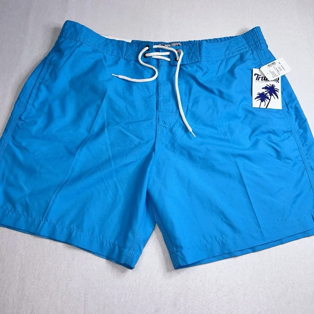 Trunks Surf and Swim Co Men's Swim‎ Board Shorts Size XL Aqua Teal Zie Waist NEW
